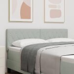 Moderne tte de lit chambre / meuble de tte de lit - avec boutons en cristal capitonne gris clair 140 ...