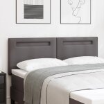 Moderne tte de lit chambre / meuble de tte de lit - au design simple gris 140 cm en simili cuir @fr(485041) ...