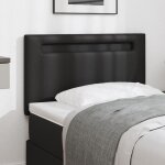 Moderne t�te de lit design simple noire 100 cm en simili cuir @fr(265626)