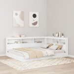 Moderne t�te de lit de rangement - t�te de lit en l - blanc 160 cm bois ding�nierie@fr(6377352)