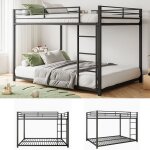 Modernluxe lit superpos� 140x200cm lit enfant avec �chelle cadre en m�tal sommier � lattes style industriel ...