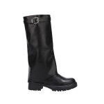 Bottes en simili  revers. pour femme - bottes cuissardes - la modeuse