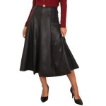 Jupe mi - longue vase avec fermeture zippe dans le dos. doublure chaude. pour femme - jupes - la modeuse ...