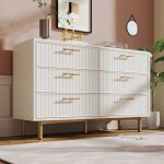 Modfu commode blanche 6 tiroirs buffet 120x40x755 cm aggloméré convient pour chambre et salon blanc Modfu commode blanche 6 tiroirs buffet 120x40x755 cm aggloméré convient pour chambre et salon blanc