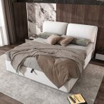 Modfu lit coffire lit double lit adulte 180 x 200 cm avec 3 tiroirs et sommier � lattes sans matelas ...