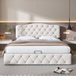 Modfu lit coffre lit adulte capitonné double 140 x 200 cm avec sommier à lattes et tête de lit réglable ... Modfu lit coffre lit adulte capitonné double 140 x 200 cm avec sommier à lattes et tête de lit réglable ...