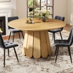 Modfu table � manger extensible table � manger ronde extensible en table � manger ovale mdf couleur bois ...