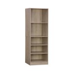 Module dressing avec 5 tagres. couleur naturel. panneaux stratifis