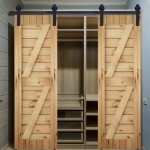 Mogod 244cm kit de quincaillerie porte de grange coulissante kit rail porte coulissante pour double porte ...