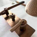 Molette colonne de douche encastr�e m�canique - cuivre bross� - essebagno