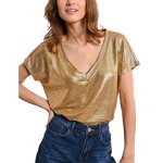 Molly bracken - t - shirt iris� - dor� - l - dor�e - tee - shirts et polos femme