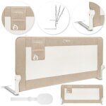 Momi lexi plus xl barrière de lit bébé ? grande taille 150?×?66?cm pliable 180° filet respirant - beige ... Momi lexi plus xl barrière de lit bébé ? grande taille 150?×?66?cm pliable 180° filet respirant - beige ...