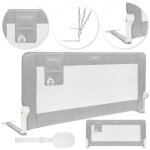 Momi lexi plus xl barrière de lit bébé ? grande taille 150?×?66?cm pliable 180° filet respirant - gris ... Momi lexi plus xl barrière de lit bébé ? grande taille 150?×?66?cm pliable 180° filet respirant - gris ...