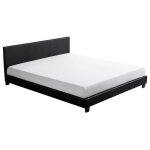 Monaco lit adulte contemporain simili noir - sommier inclus - l 140 x l 190 cm Monaco lit adulte contemporain simili noir - sommier inclus - l 140 x l 190 cm