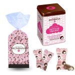 Monbana boite m�tal de 20 mini - guimauves + son sachet de 40 mini - guimauves emball�es individuellement ...