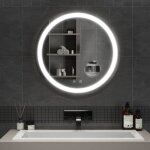 Mondeer miroir de salle de bain led rond 60cm avec interrupteur tactile et fonction antibuée loupe 5x ... Mondeer miroir de salle de bain led rond 60cm avec interrupteur tactile et fonction antibuée loupe 5x ...