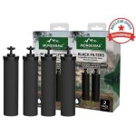 Monderma black filters - 4 cartouches filtration md - black - filter - 24 mois compatibles cuves berkey ...