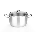 Monix chef faitout avec couvercle en verre 16 cm inox 18 / 10 sans antiadhésif fond diffuseur triple ... Monix chef faitout avec couvercle en verre 16 cm inox 18 / 10 sans antiadhésif fond diffuseur triple ...