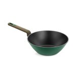Monix planet wok 28 cm fonte daluminium 100% recycl� pleine induction sans pfoa antiadh�sif