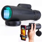 Monoculaire 10 - 30x50 hd tanche avec trpied pour observation des oiseaux et randonne (noir)