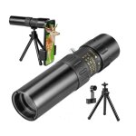 Monoculaire compact 10x - 300x haute puissance bo�tier m�tal bak4 objectif fmc noir