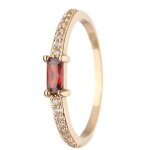 Monplaisir bague plaqu or et oxydes de zirconium femme
