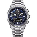 Montre - acier bleu - citizen - jv2000 - 51l