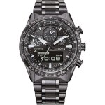 Montre - acier noir - citizen - jv2005 - 58e