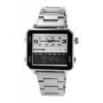 Montre analogique - numérique raptor® pour hommes avec bracelet en acier inoxydable Montre analogique - numérique raptor® pour hommes avec bracelet en acier inoxydable