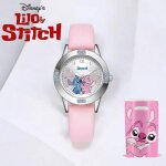 Montre - angel - edition prestige rose - bracelet cuir rose - cadran mtal - montre lcd offerte