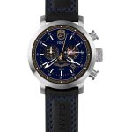Montre aviateur new york police departement nypd chronomtre lunette bidirectionnelle bracelet cuir noir ...