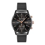 Montre - boss - associated chrono - acier inoxydable - noir - homme