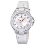 Montre femme - f20701 / 1 - acier inoxydable - �tanch�it� 5 atm - cadran argent - affichage analogique ...