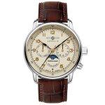 Montre - homme - 9636 - 5 - cuir - acier inoxydable - �tanch�it� 5 bars