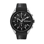 Montre bracelet homme agc9j hugo boss quartz analogique avec bracelet en silicone 1513716 - chronographe ...