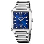 Montre - f20677 / 3 - homme - acier inoxydable - tanchit 5 bars - cadran bleu
