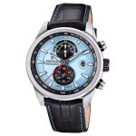Montre - homme - f20695 / 2 - chronographe - acier inoxydable - cuir noir Montre - homme - f20695 / 2 - chronographe - acier inoxydable - cuir noir