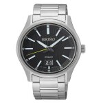 Montre bracelet homme - seiko - sur535p1 - acier inoxydable - 10 bars - cadran noir