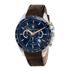 Maserati traguardo montre homme chronographe quartz 45 mm bleu cuir - �d. limit�e r8871612037