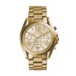 Michael kors montre femme mk5605 - chronographe acier inox dor� 42 mm �tanche 10 atm