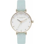 Montre - olivia burton - ob16am143 - cuir vert menthe - analogique - 30mm