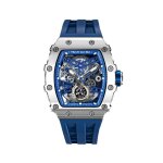 Montre bracelet tsar bomba tb8208a11 - automatique acier silicone bleu
