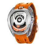 Montre bracelet tsar bomba tb8213a01 - automatique acier fkm orange Montre bracelet tsar bomba tb8213a01 - automatique acier fkm orange