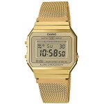 Montre - casio - a700wmg 9adf - dor� - super slim - vintage - bracelet en acier inoxydable