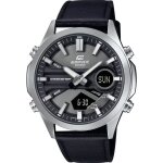 Montre casio - hommes - efv - c120l - 8aef - etanche 10 atm - bracelet en cuir noir