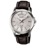 Montre - casio - mtp - 1381l - 7avdf - cuir marron - tanche 5bar - verre minral