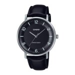Montre - casio - mtp - vt03l - 1b - cuir noir - �tanche 3 atm - mouvement quartz