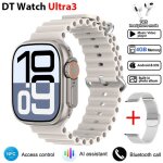 Montre connecte dt ultra 3 4gb amoled lecteur mp3 mp4 bluetooth partage rseau apps ai homme sport intelligen ...