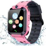 Montre connect�e enfant gps gar�on fille montre gps enfant avec appel chat familial t�l�phone sos ip68 ...