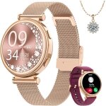 Montre connect�e femme 1. 27 hd smartwatch avec appel sant� au f�minin 120 + sports 24h fr�quence cardiaque ...